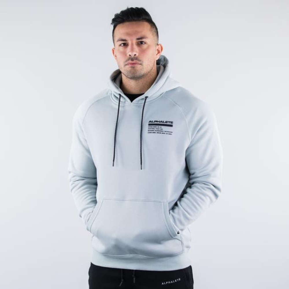Alphalete Blue Tint (Grey) Hoodie Legend Men M